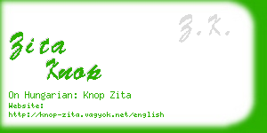zita knop business card